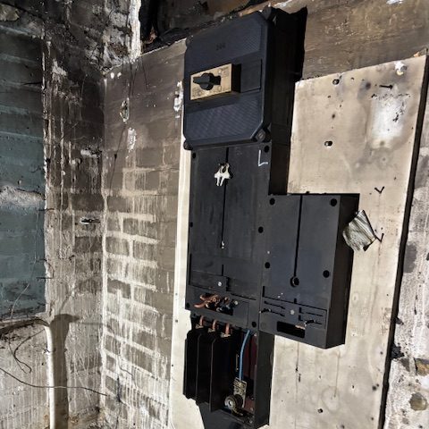 Brandschade dat moet worden hersteld door KW Direct herstel.